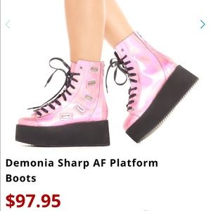 Demonia Pink Platforms